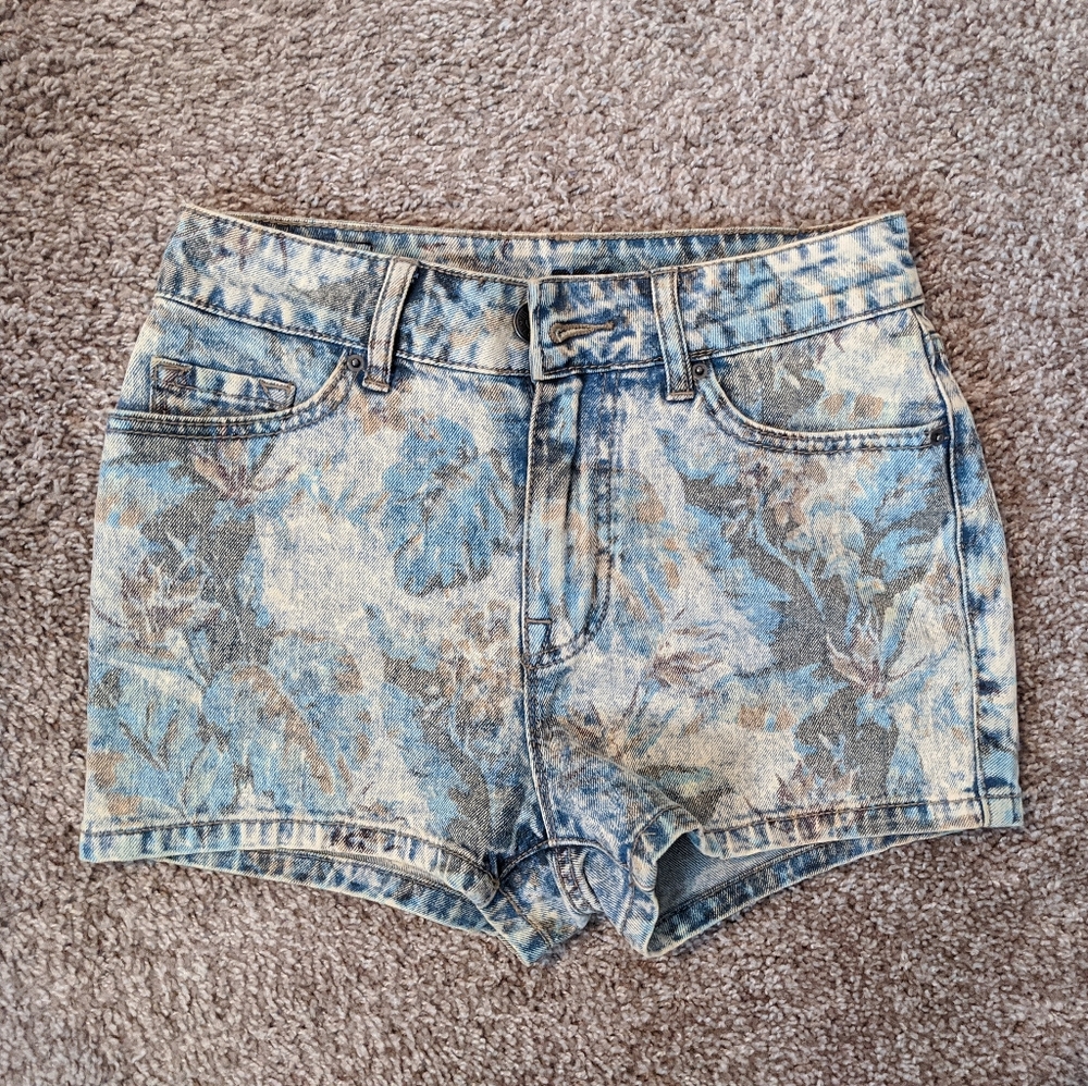 BDG Printed High Waisted Shorts